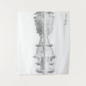 Tenture Biélorussie Mir Castle Cityscape Sketch Tapestry (Devant)