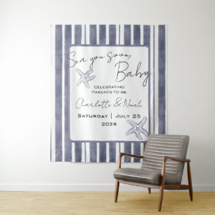 Tenture Bientôt de retour dans la mer Baby Shower Toile de