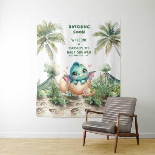 Tenture Bientôt l'Éclosion Bannière Personnalisée pour Bab (En situation)
