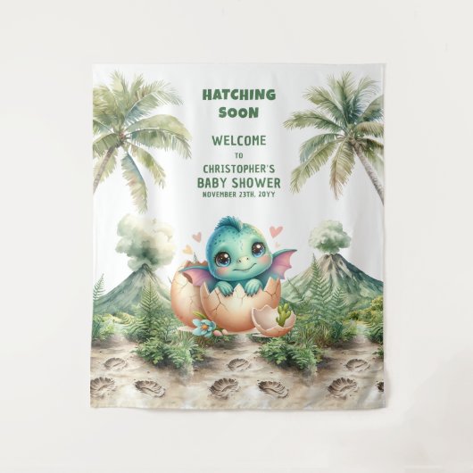 Tenture Bientôt l'Éclosion Bannière Personnalisée pour Bab (Devant)