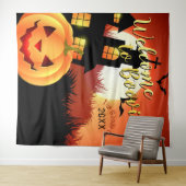 Tenture Bienvenue à Booville Halloween | Toile de fond d'é (En situation (horizontale))