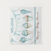 Tenture Bienvenue à la Baby Shower Garçon (Devant)