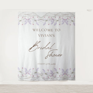 Tenture Bienvenue à la douche de mariée Fleur sauvage de p