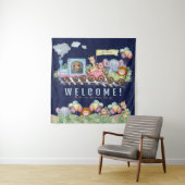 Tenture Bienvenue à la fête (En situation)