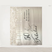 Tenture Bienvenue à la fête d'anniversaire de 50 ans Gold (Devant)