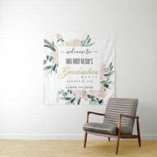 TENTURE BIENVENUE À LA FÊTE DE FIN D'ÉTUDES FLEURS DORÉES