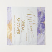 Tenture Bienvenue à la réception de mariage aquarelle du l (Devant (Horizontal))