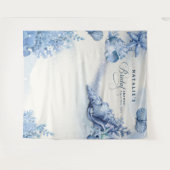 Tenture Bienvenue à la réception de mariage Coque Océan Bl (Devant (Horizontal))