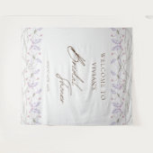 Tenture Bienvenue à la réception de mariage de printemps a (Devant (Horizontal))