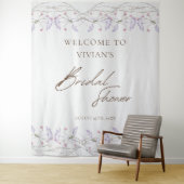 Tenture Bienvenue à la réception de mariage de printemps a (En situation)