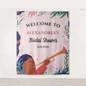 Tenture Bienvenue à la soirée de mariage Rideau de fond de (Devant)