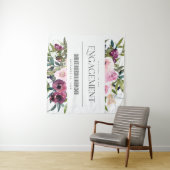 Tenture BIENVENUE À L'OCCASION DE FiançaILLES EN FLEURS RO (En situation (horizontale))