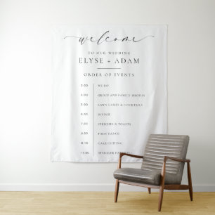 Tenture Bienvenue à l'ordre des événements d'Ellesmere