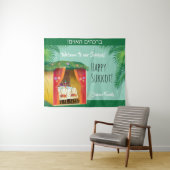 Tenture Bienvenue à notre Sukkah ! Festival de Sukkot (En situation (horizontale))