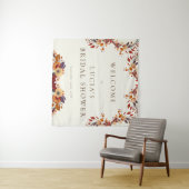 Tenture Bienvenue à une douche de mariée classique de fleu (En situation (horizontale))