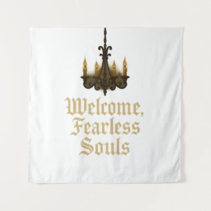 Tenture Bienvenue Âmes sans peur gothique Lustre Mur Art