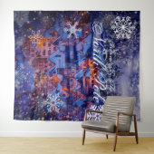 Tenture Bienvenue au Pôle Nord  | Fond de décoration pour  (En situation (horizontale))