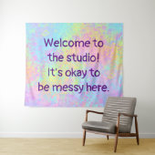 Tenture "Bienvenue Au Studio" (En situation (horizontale))