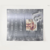 Tenture Bienvenue avec paillettin argent pour 18 ans  (Devant (Horizontal))