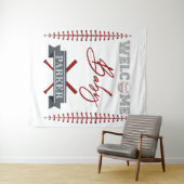 Tenture Bienvenue Bébé Baby Shower Personnalisé (En situation (horizontale))