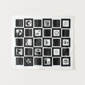 Tenture "Bienvenue dans le monde" par Beck Haga High-Contr (Devant (Horizontal))