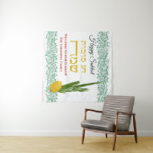 Tenture Bienvenue dans notre Sukkah Ajouter Nom de famille (En situation (horizontale))