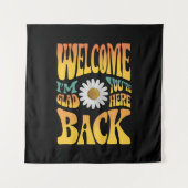 Tenture Bienvenue de retour Je suis heureux que vous soyez (Devant)