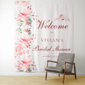 Tenture Bienvenue élégante et impeccable au Shower de mari (En situation)