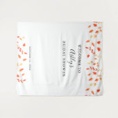 Tenture Bienvenue Fête de Mariage Automne Feuillage Feuill (Devant (Horizontal))