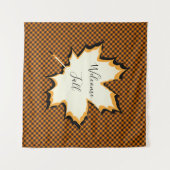 Tenture Bienvenue feuille d'automne (Devant (Horizontal))