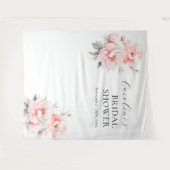 Tenture BIENVENUE Floral Peonies Blush FÊTE DES MARIÉES ro (Devant (Horizontal))