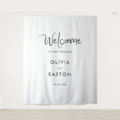 Tenture Bienvenue manuscrit À Notre Signe Mariage (Devant)