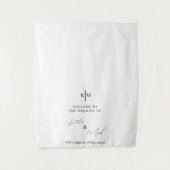 Tenture Bienvenue Moderne À Notre Mariage Panneau Runner T (Devant)