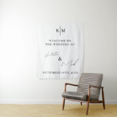 Tenture Bienvenue Moderne À Notre Signe Script Mariage (En situation)