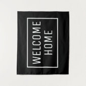 TENTURE BIENVENUE NOIRE BANNER DE LA MAISON (Devant)