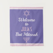 Tenture Bienvenue personnalisée pour Bat Mitzvah (Devant)
