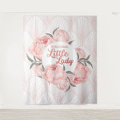 Tenture Bienvenue Petite Dame Blush Rose Pivoine (Devant)