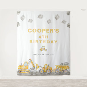 Tenture Bienvenue pour l'anniversaire du garçon au camion