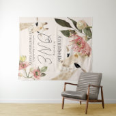 Tenture Bienvenue pour le 1er anniversaire de la fille au (En situation (horizontale))