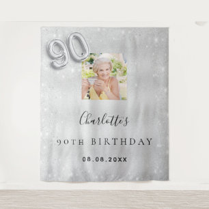 Tenture Bienvenue pour un 90e anniversaire avec poussière