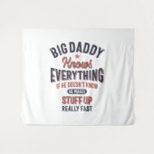 Tenture Big Daddy Sait Tout | Père grand-père (Devant (Horizontal))