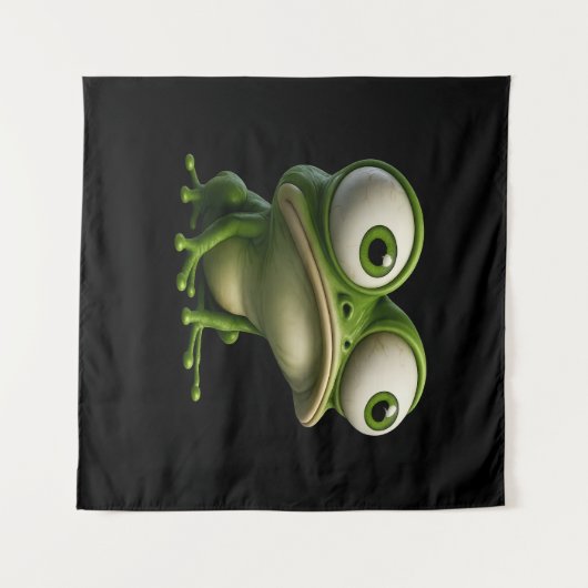 Tenture Big-Eyed Cartoon Frog (Devant (Horizontal))