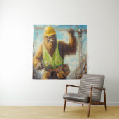 Tenture Bigfoot le travailleur du bâtiment (En situation)
