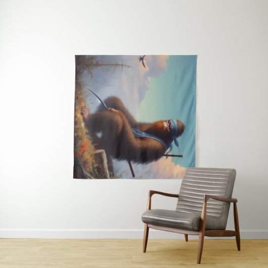 Tenture Bigfoot Ninja (En situation (horizontale))