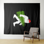 Tenture BigFoot Santa Claus Fun Christmas Gifts (En situation (horizontale))