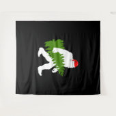 Tenture BigFoot Santa Claus Fun Christmas Gifts (Devant (Horizontal))