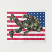 Tenture Bigfoot Sasquatch Camouflage (Devant (Horizontal))