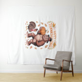 Tenture Bigfoot Turquie Citrouille Thanksgiving Day Classi (En situation (horizontale))