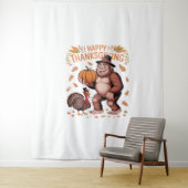Tenture Bigfoot Turquie Citrouille Thanksgiving Day Classi (En situation)