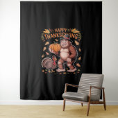 Tenture Bigfoot Turquie Citrouille Thanksgiving Day Classi (En situation)